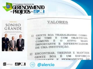 Clique para editar o título mestre
• Clique para editar o texto mestre
– Segundo nível
• Terceiro nível
– Quarto nível
» Quinto nível

@alercio

 