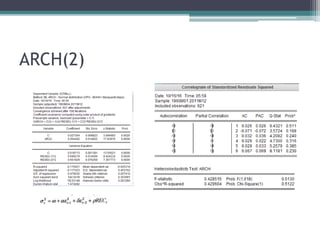 Time sereies forecasting(ARCH/GARCH) | PPTX