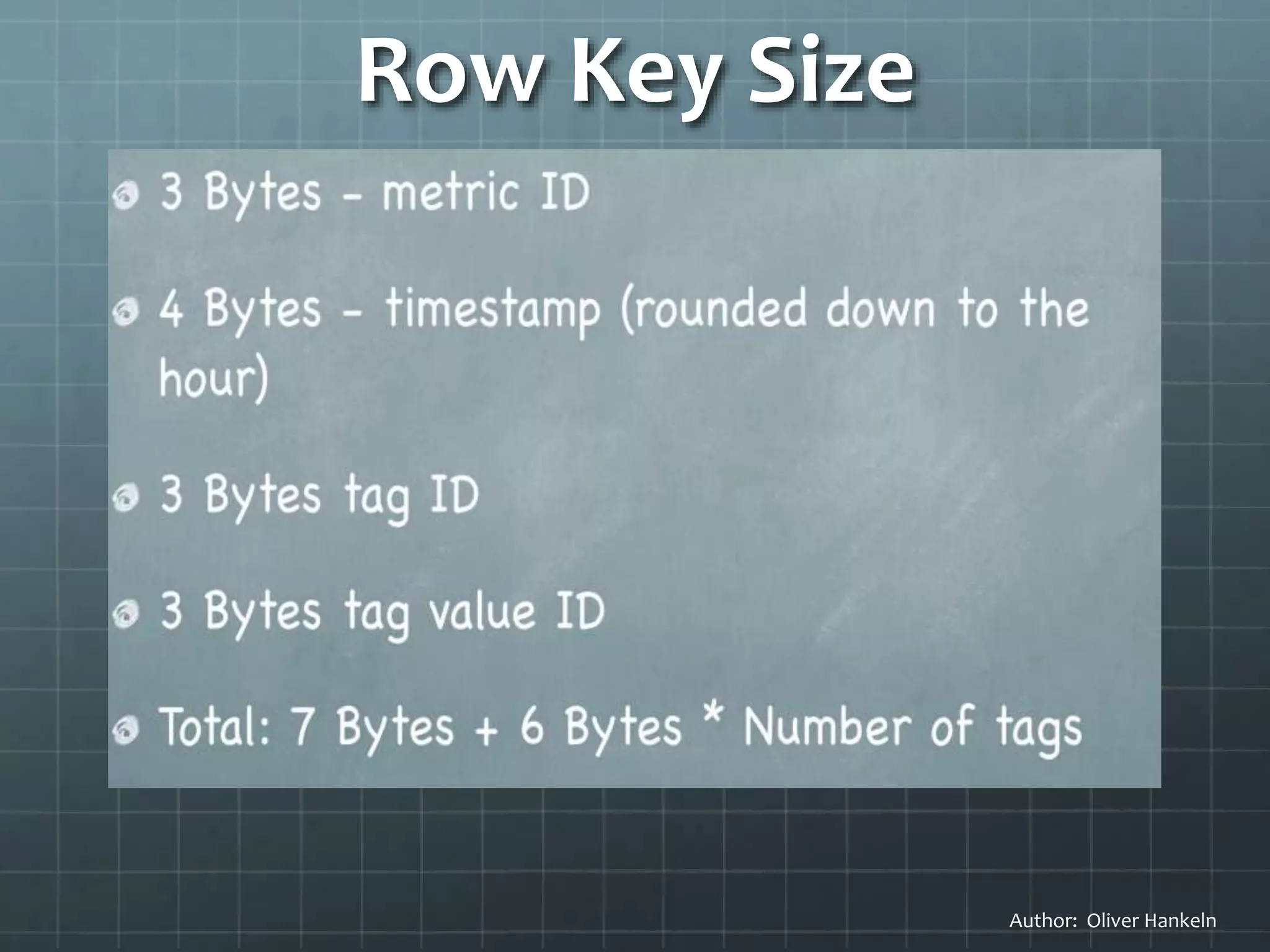 Row Key Size
Author: Oliver Hankeln
 