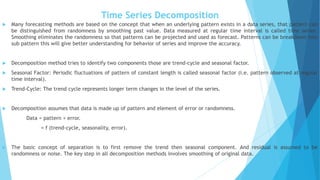 Time Series Decomposition | PPTX