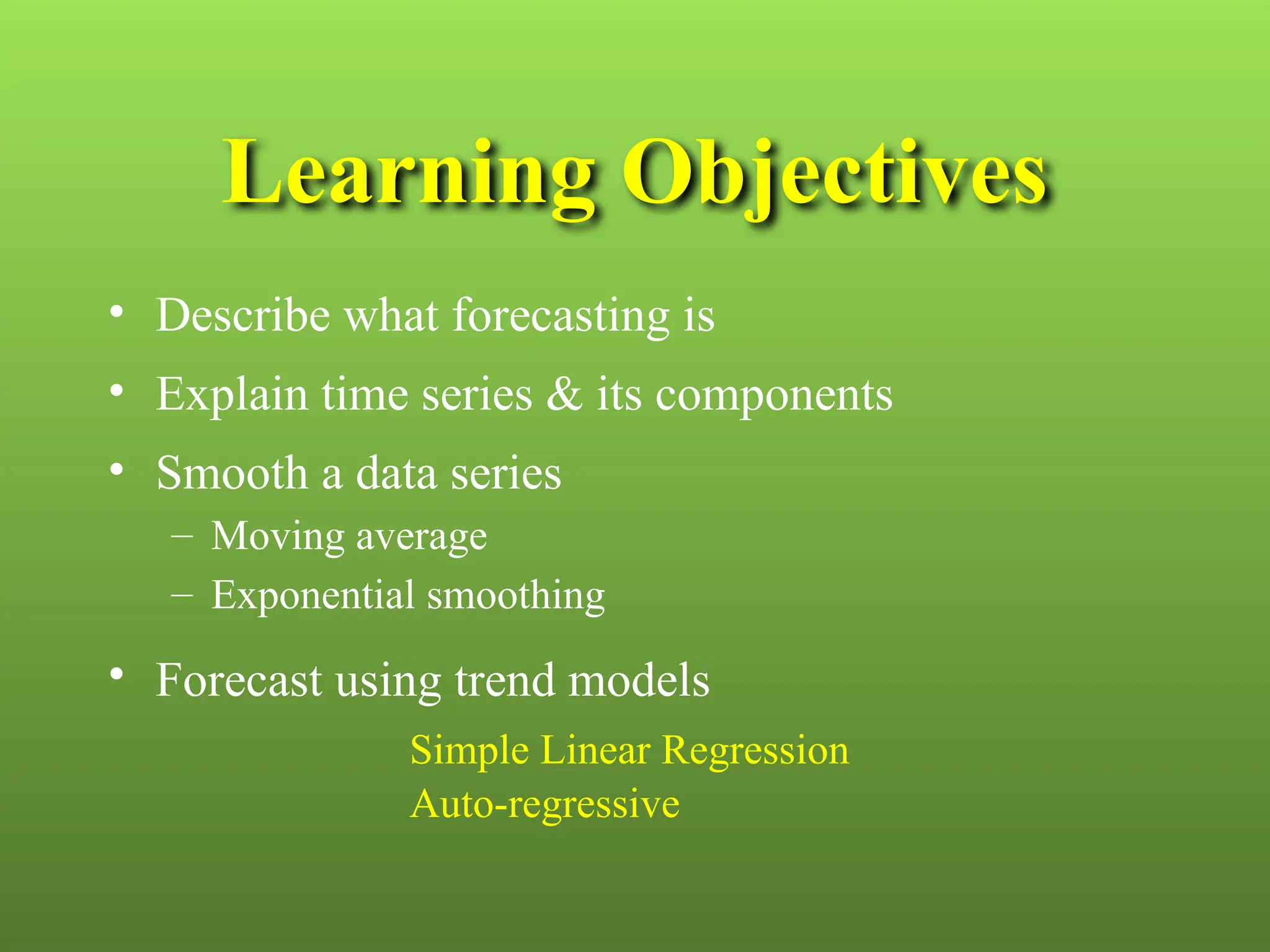 Timeseries And Forecasting Components And Their Types Pptx