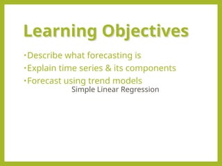 Introduction to Time Series Analysis for Forecasting and Decision ...