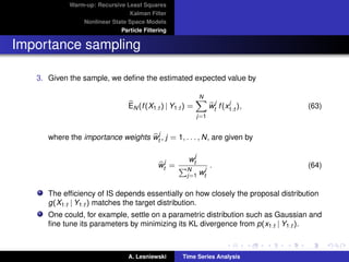 Time series Analysis - State space models and Kalman ﬁltering | PDF
