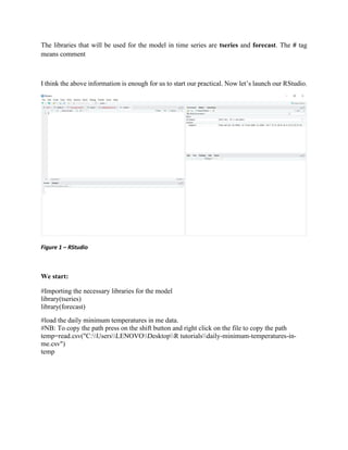 TIME SERIES ANALYSIS USING ARIMA MODEL FOR FORECASTING IN R (PRACTICAL ...