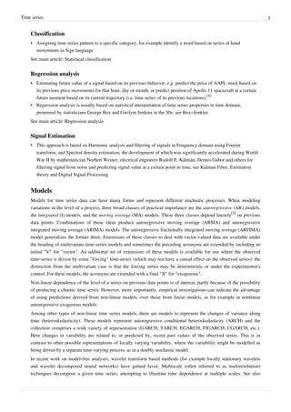 Time series and forecasting from wikipedia | PDF