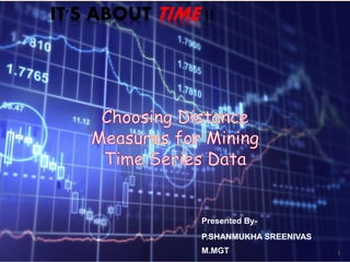 IT'S ABOUT TIME !! 
Presented By- 
P.SHANMUKHA SREENIVAS 
M.MGT 1 
 