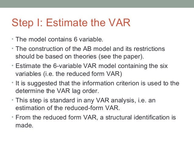 structural var the ab model structural vs reduced form