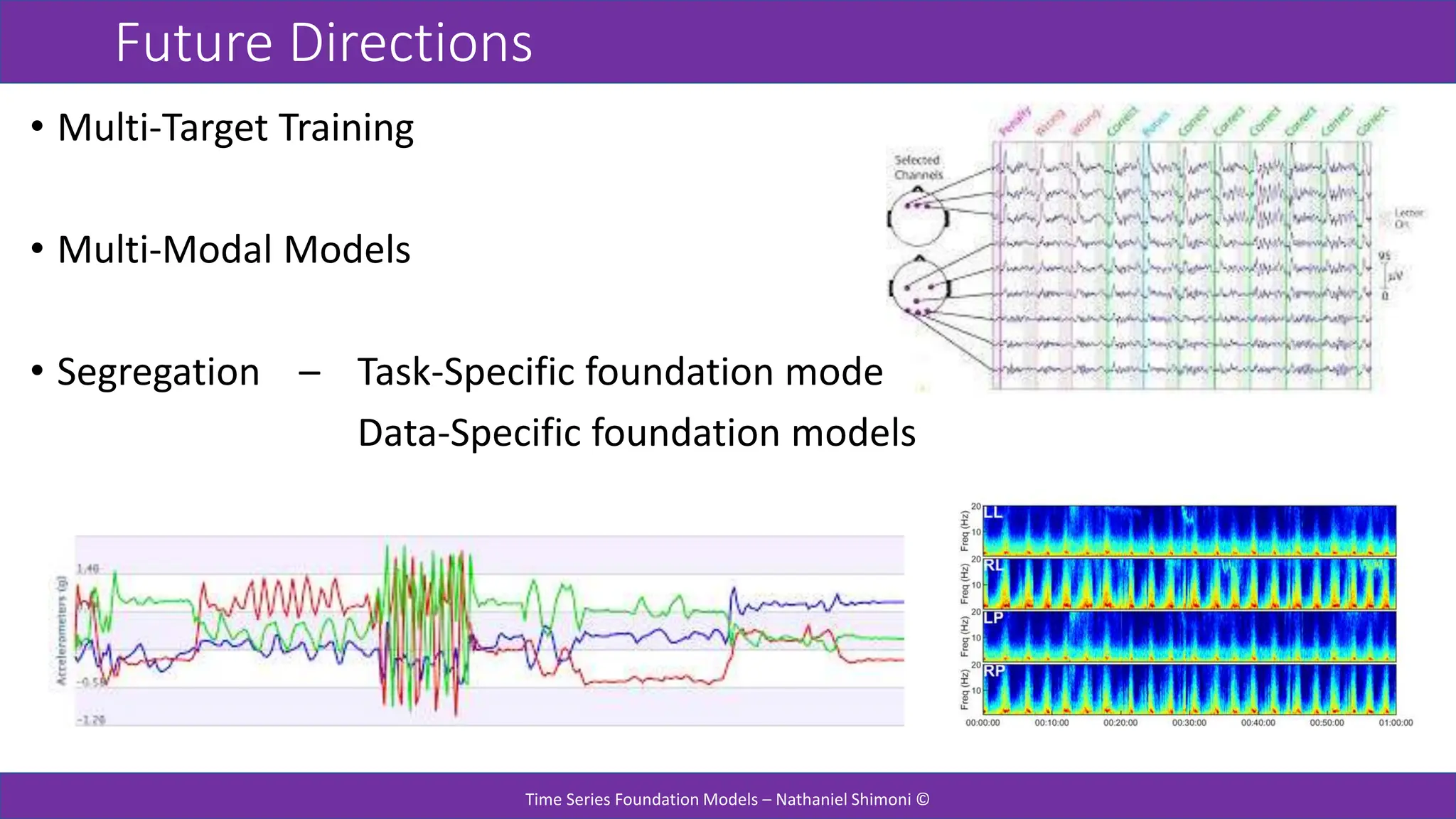 • Multi-Target Training
• Multi-Modal Models
• Segregation – Task-Specific foundation models
Data-Specific foundation models
Future Directions
Time Series Foundation Models – Nathaniel Shimoni ©
 