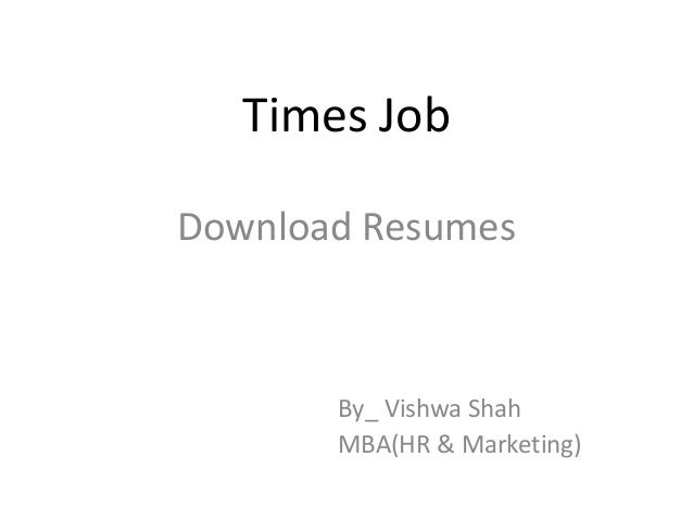 times resumes