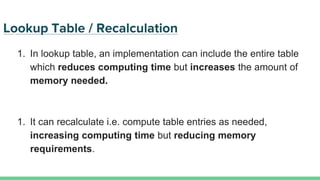 Time space trade off | PPTX | Programming Languages | Computing
