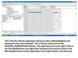 File. Create Time Time Stamp Analysis of Windows Systems | PPTX