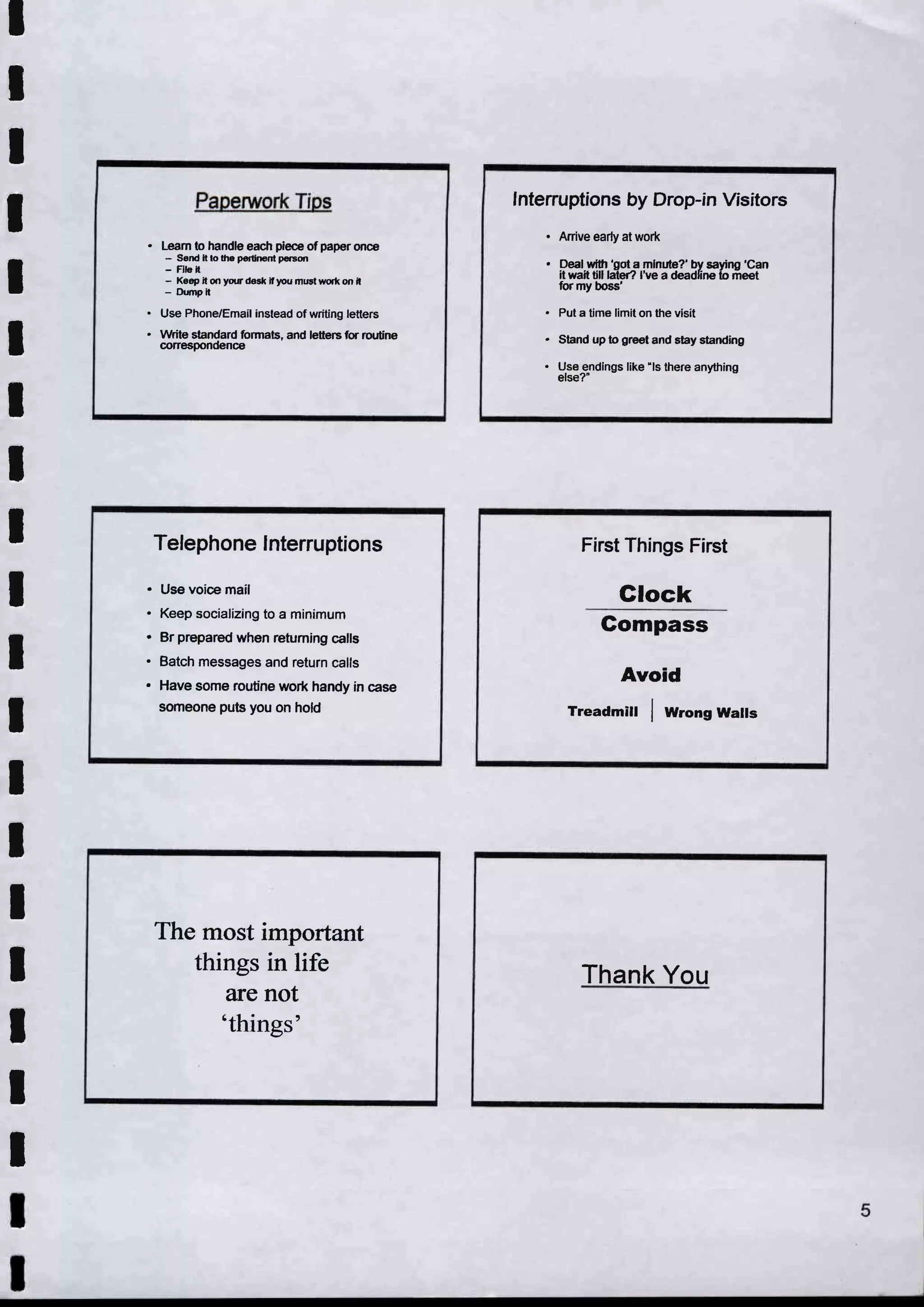 Time & stress management