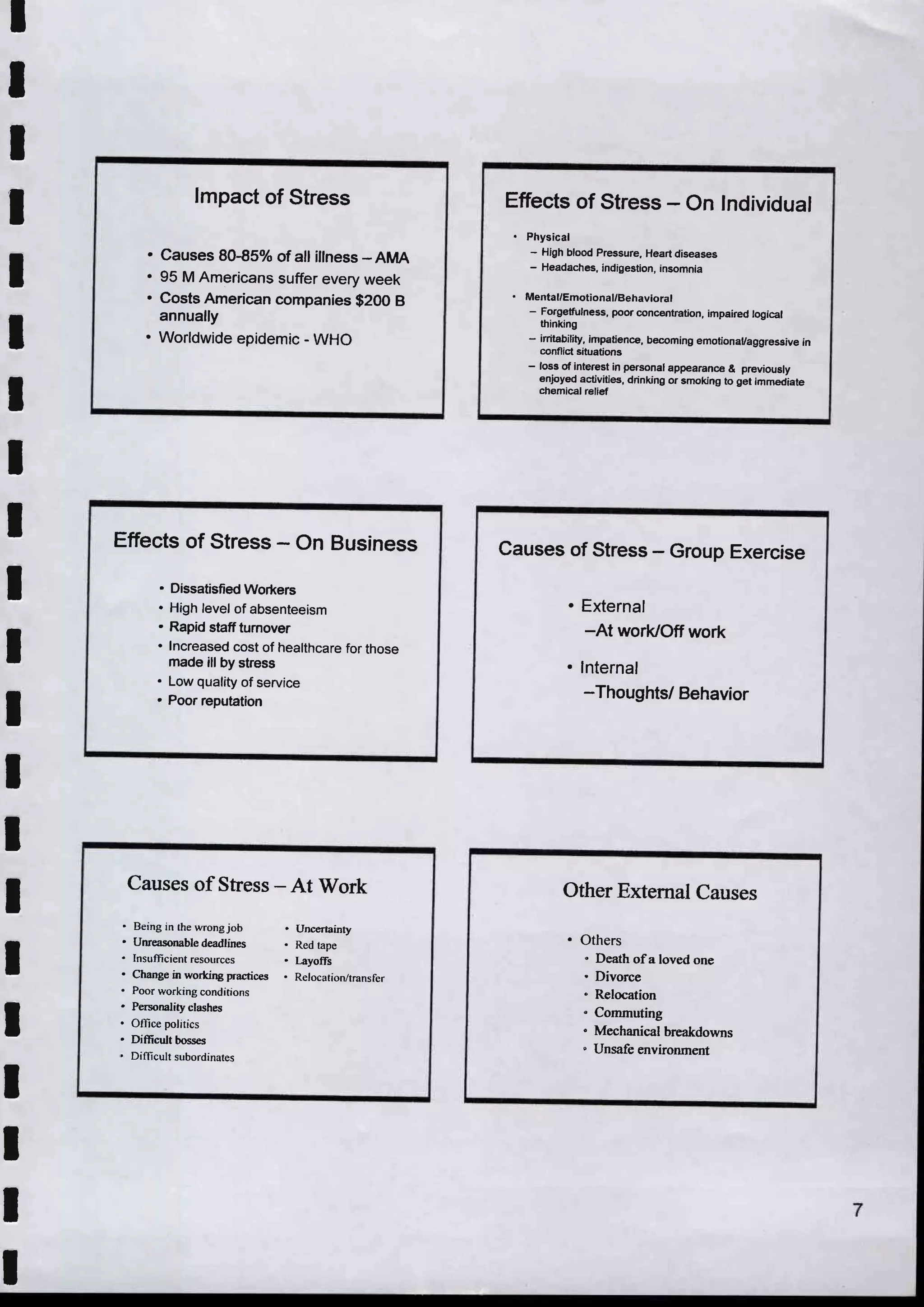 Time & stress management