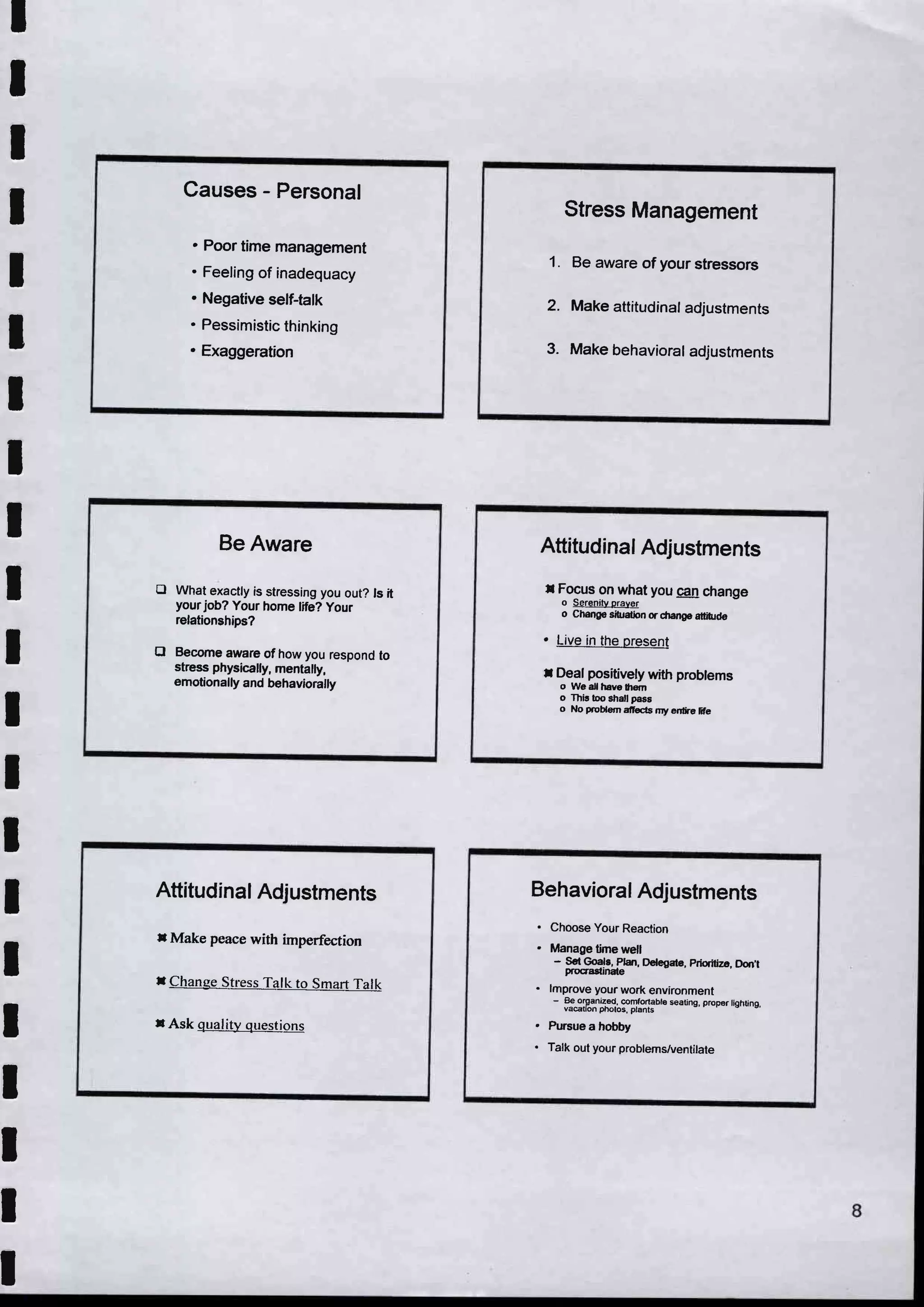 Time & stress management