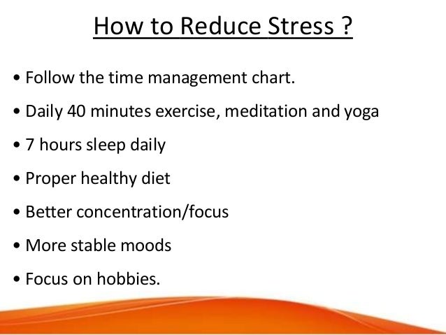 Stress Management Chart