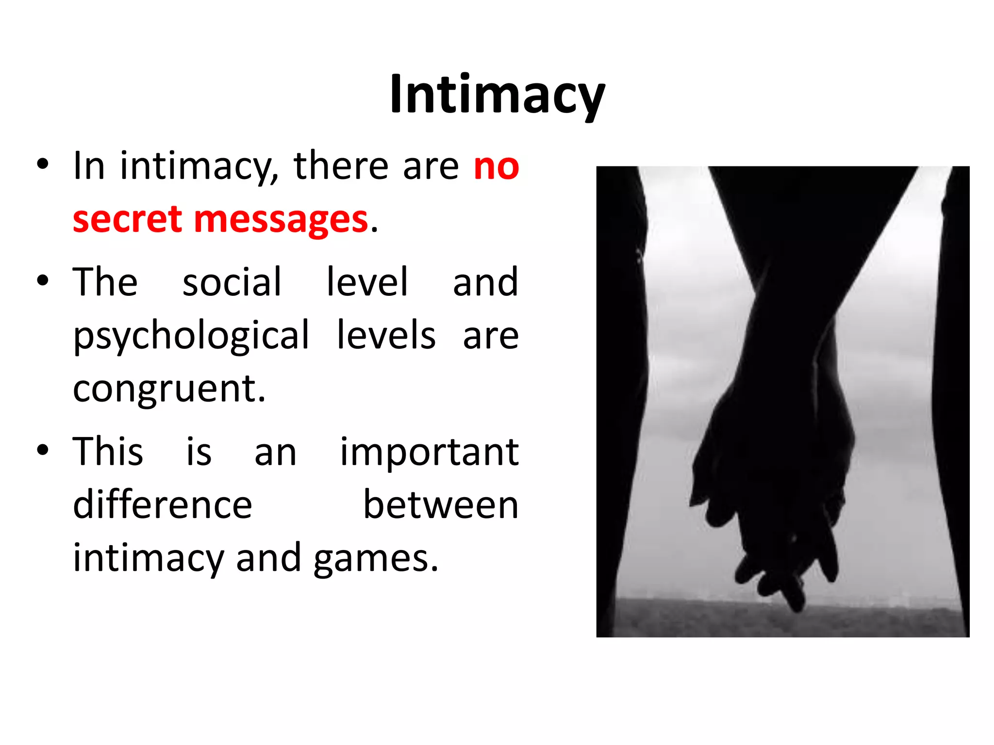 Games
• By definition, games are
played from any negative
ego state parts – negative
adapted child, negative
controlling parent or
negative nurturing parent.
• Games cannot be played
from adult.
• Games always entails a
exchange of psychological
discounts.
 