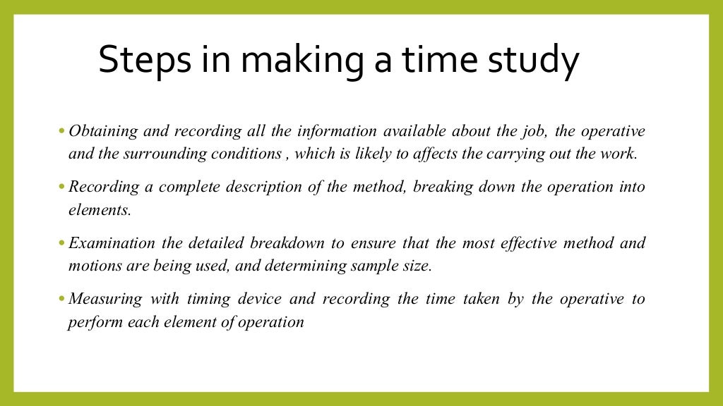 time-study