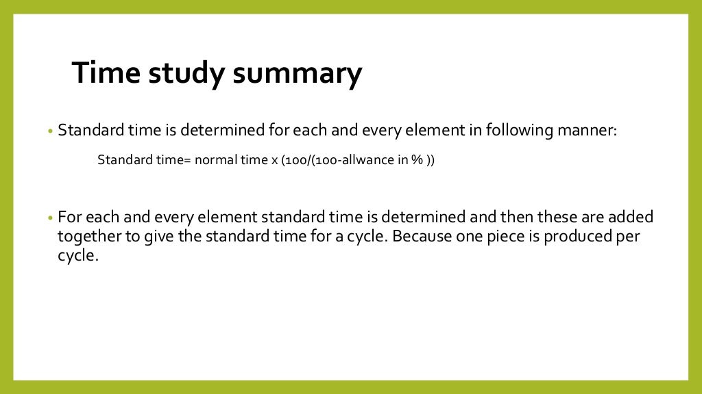 time-study