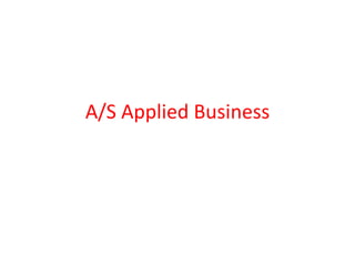 A/S Applied Business
 