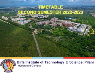 8
Birla Institute of Technology & Science, Pilani
Hyderabad Campus
 