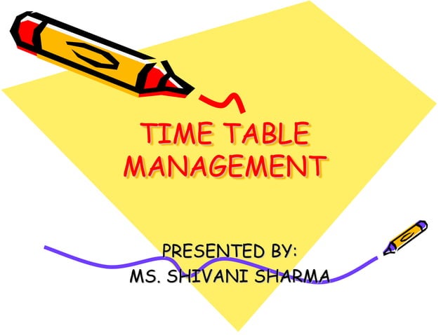 Time table management system | PPTX | Computing | Technology & Computing