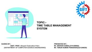 TIME TABLE MANAGEMENT SYSTEM testing.pptx
