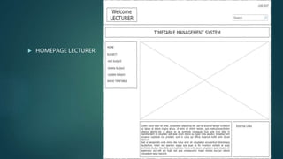 Timetable management system(chapter 3) | PPT