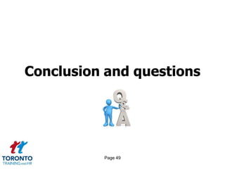 Conclusion and questions




          Page 49
 