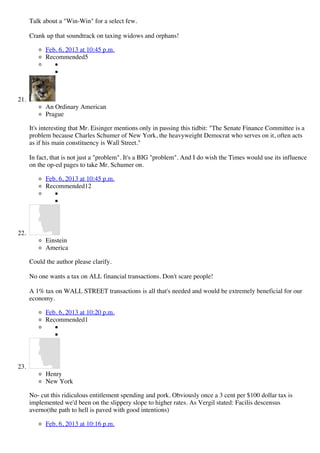 Talk about a "Win-Win" for a select few.

      Crank up that soundtrack on taxing widows and orphans!

            Feb. 6...