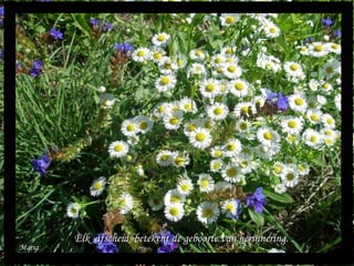 Maria Elk  afscheid  betekent de geboorte van herinnering. 