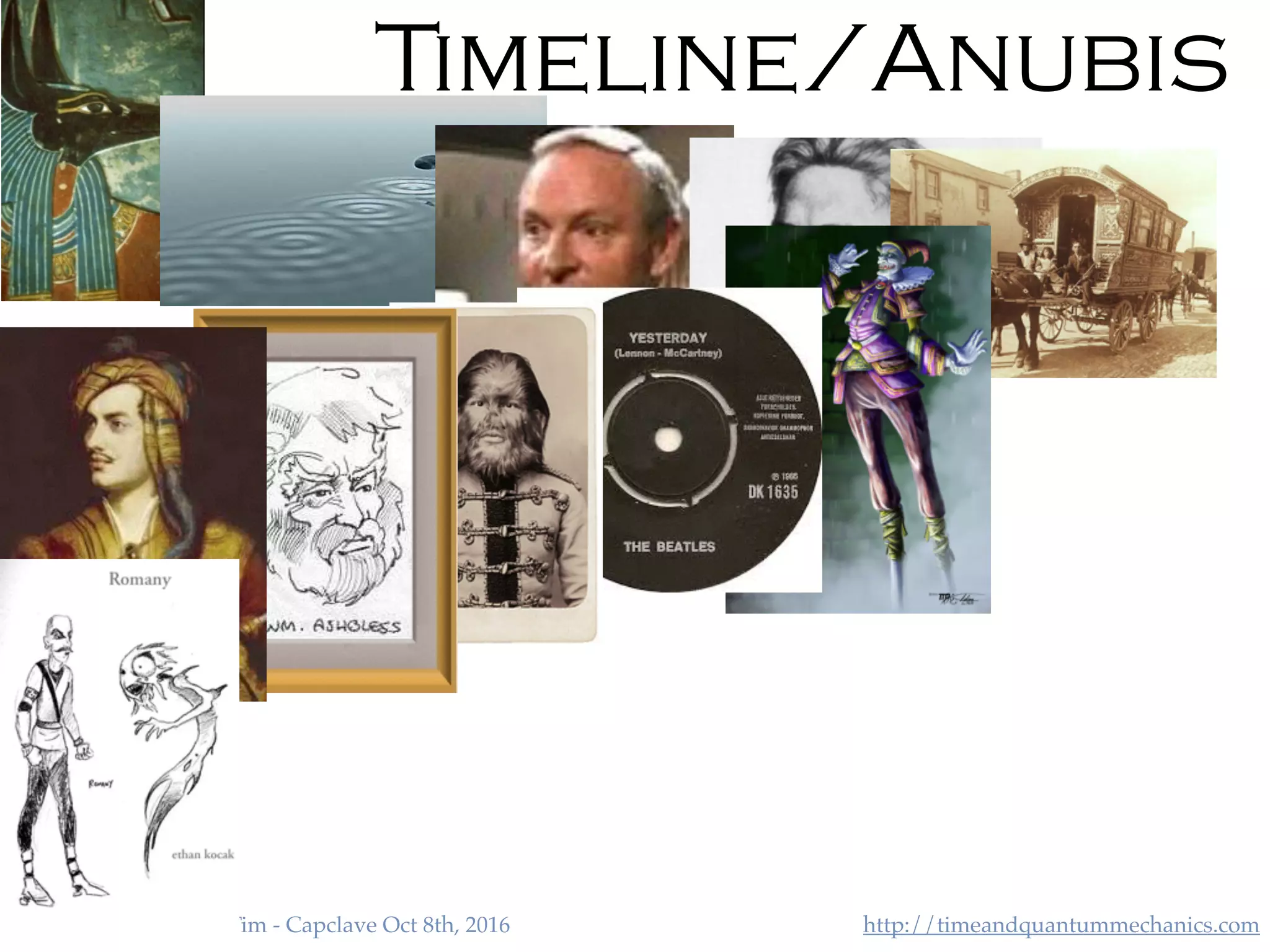 http://timeandquantummechanics.comTime to the Power of Tim - Capclave Oct 8th, 2016
Timeline/Anubis
 