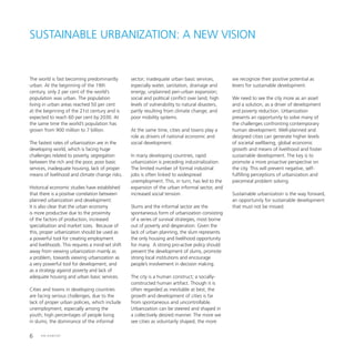Time to Think Urban. UN-Habitats Vision on Urbanisation | PDF