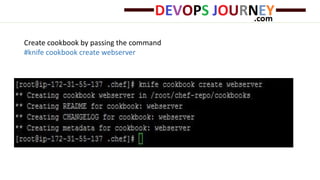Create cookbook by passing the command
#knife cookbook create webserver
 