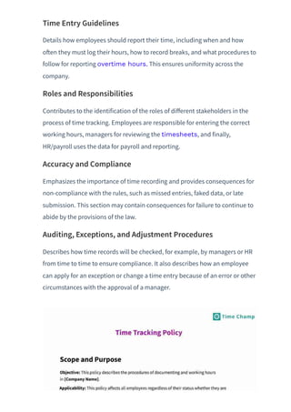 Time Tracking Policy: Why They Matter & How to Get It Right | PDF