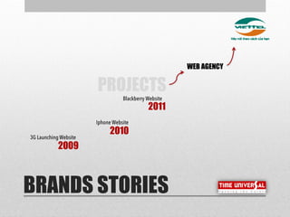 BRANDS STORIES
2009
2010
2011
PROJECTS
WEB AGENCY
 