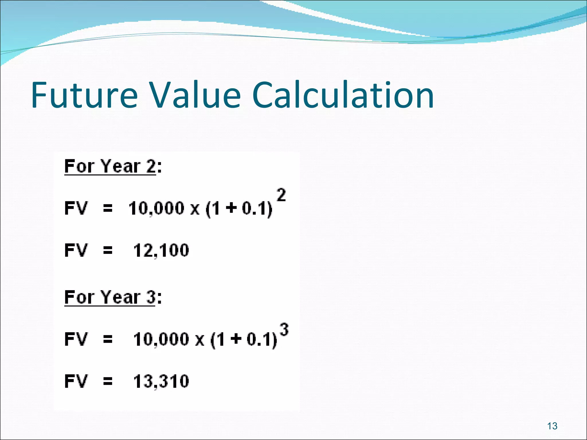 Future Value Calculation 