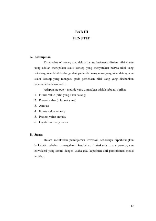 makalah Time value of money makalah Time value of money