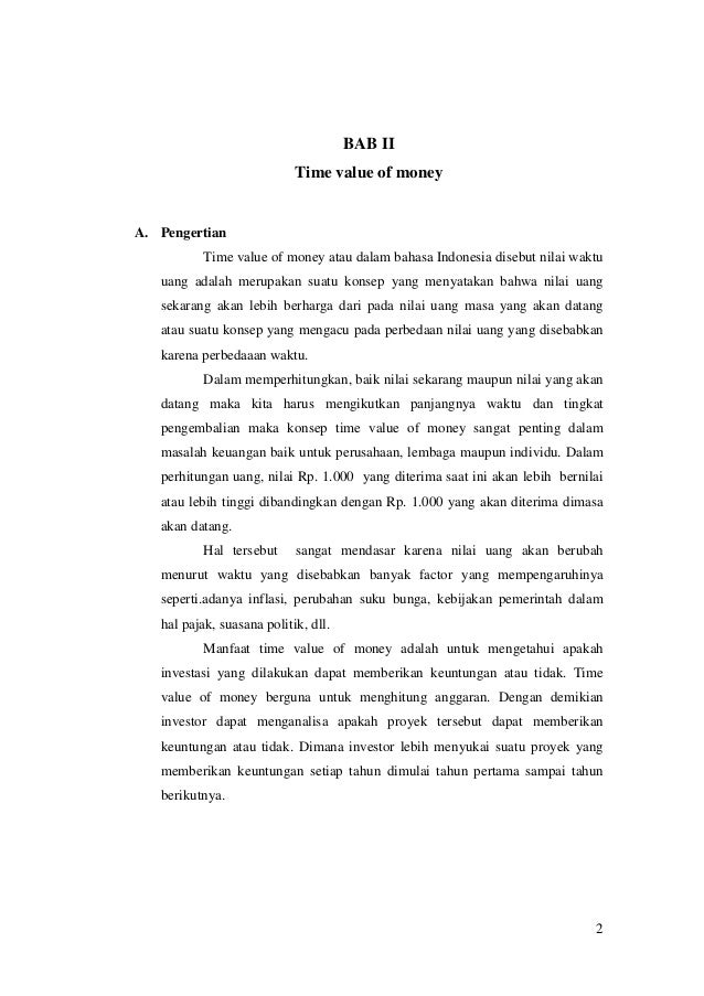 makalah Time value of money makalah Time value of money