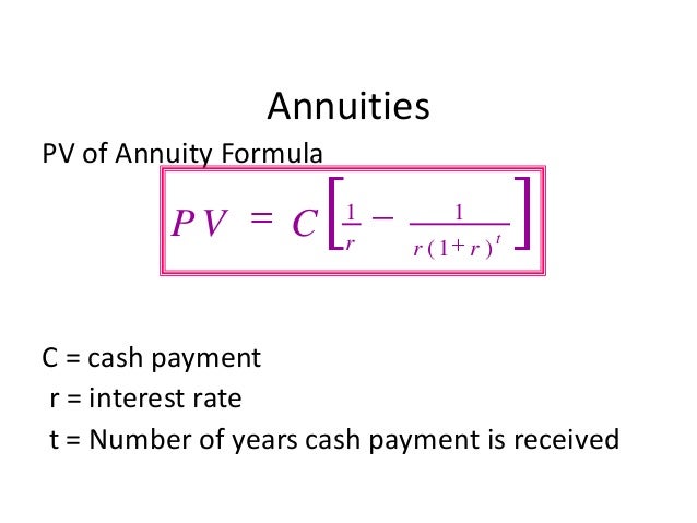 pv of annuity formula