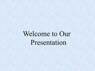 Welcome to Our
Presentation
 