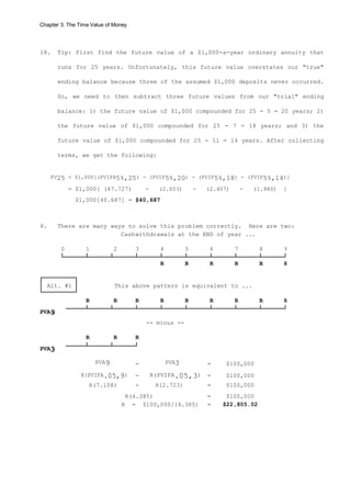 Chapter 3 the time value of money solution | PDF