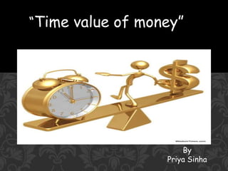 “Time value of money”
By
Priya Sinha
 