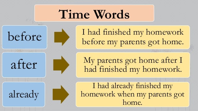 Time words