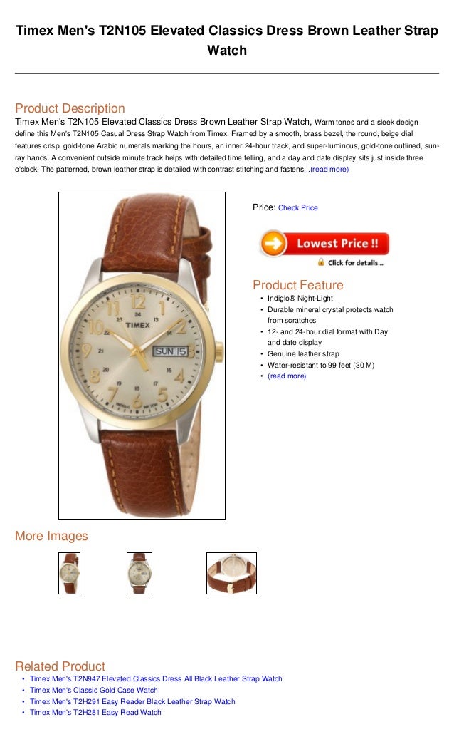timex genuine leather
