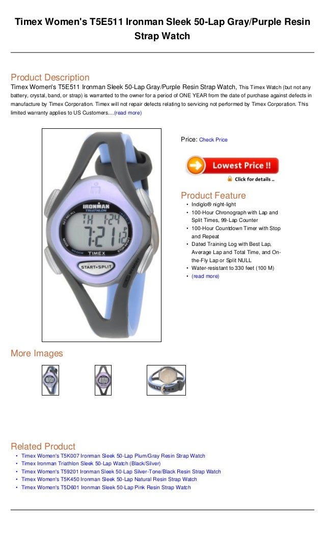 timex ironman sleek 50 womens