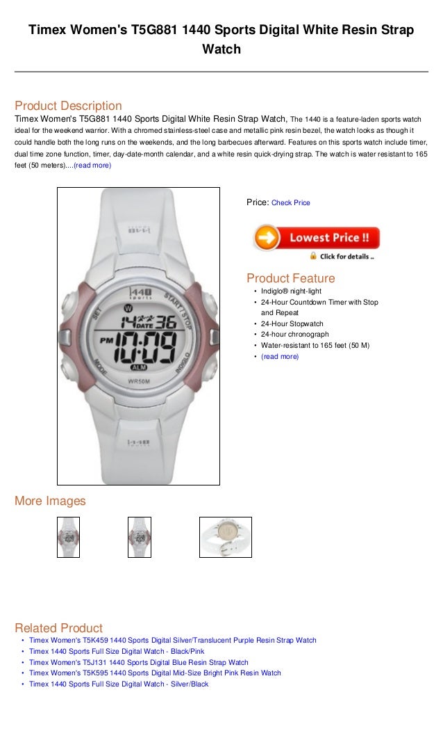 timex 1440 sports watch price