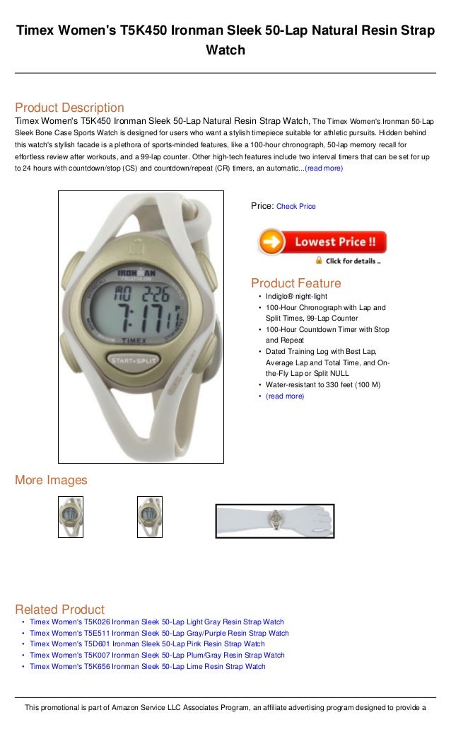 timex ironman sleek 50 womens