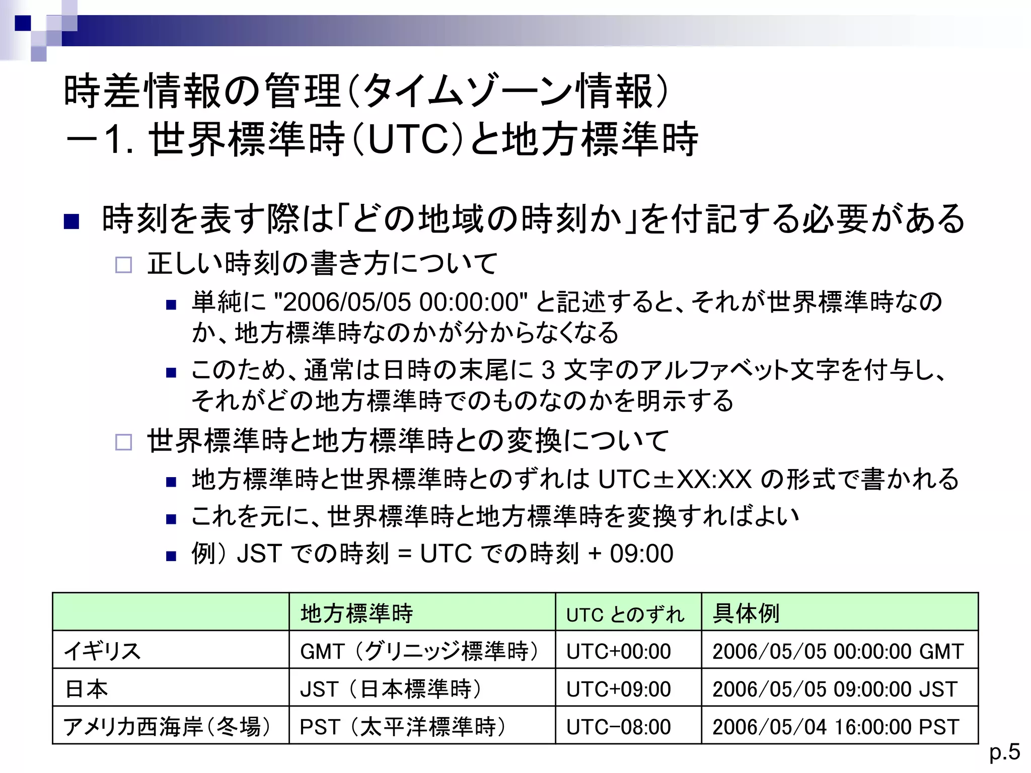 NET Framework におけるタイムゾーンの取り扱い | PDF