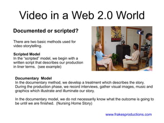 Video in a Web 2.0 World