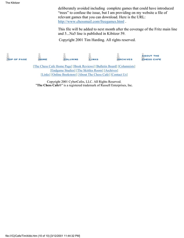 Tim harding two knights defence part i | PDF